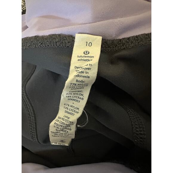 Lululemon Lavender Gray Everlux Leggings, Zipper Pocket, Size 10 - Picture 5 of 7